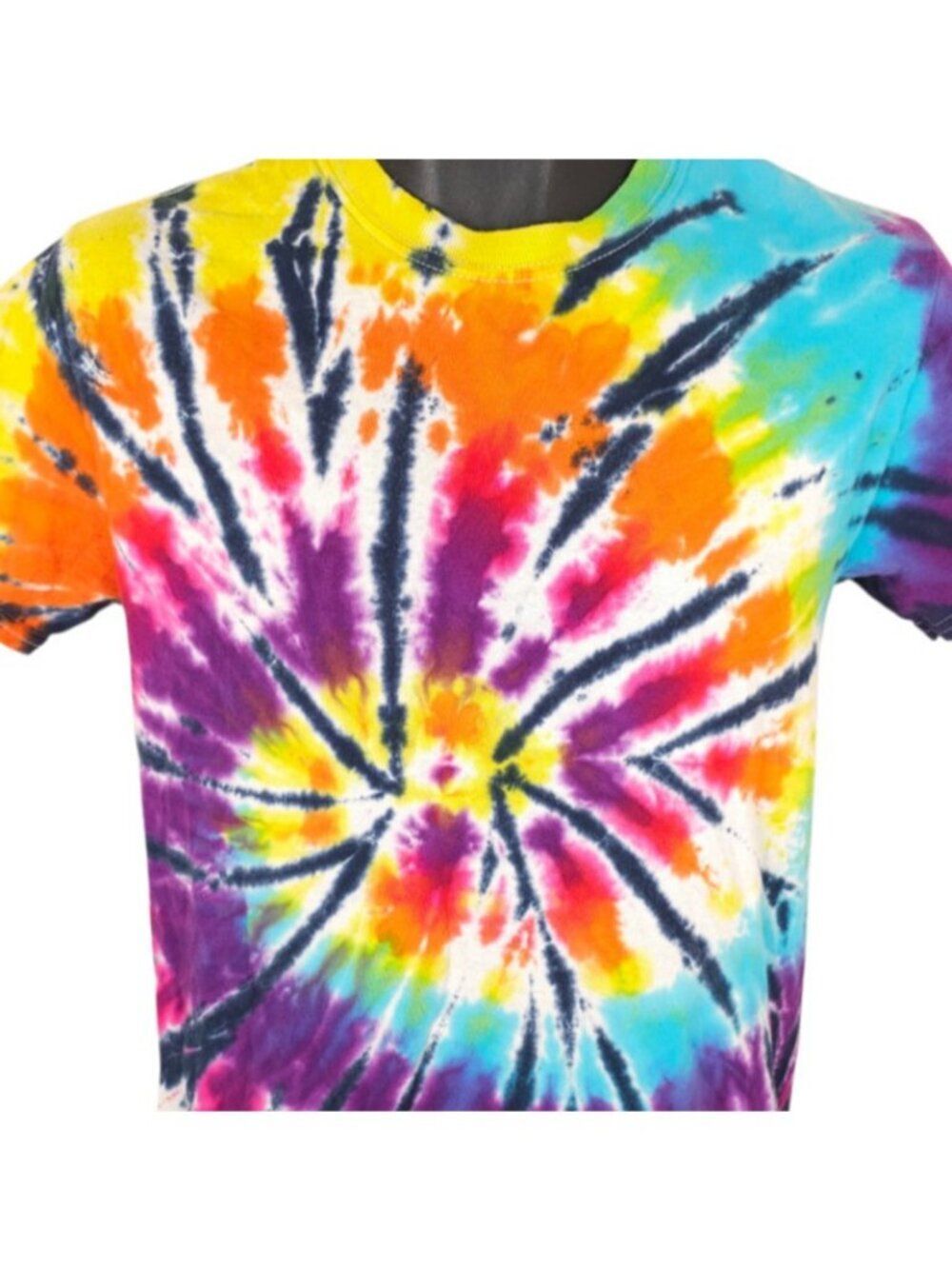 Tie Dye T Shirt Mens Size Small Purple Rainbow All Over Print